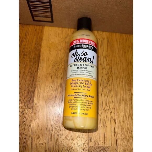 Aunt Jackie's Curls & Coils Oh So Clean Moisturizing & Softening Shampoo, 12 fl - Picture 2 of 2